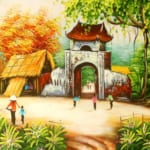Vẽ tranh phong cảnh làng quê đẹp và chuẩn nhất